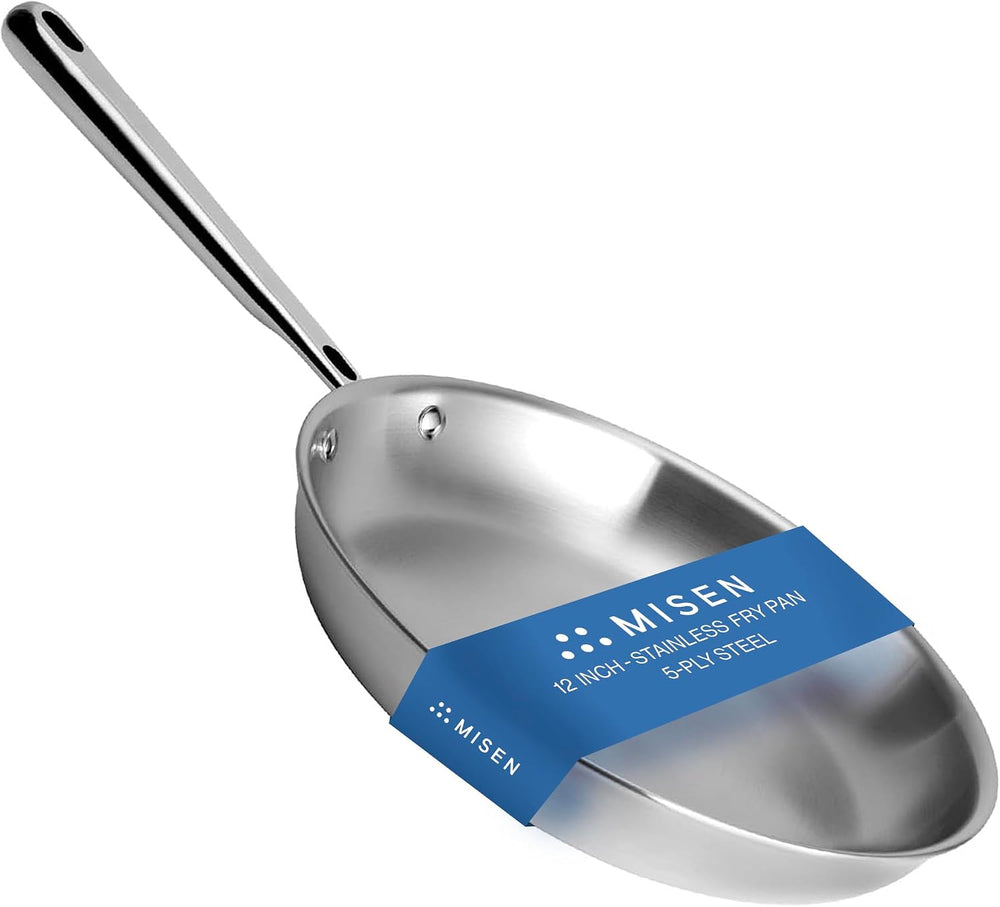 Misen 5-Ply Stainless Steel 12" Frying Pan