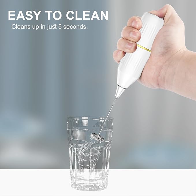 2 Pack Easy Clean Milk Frother Wand | Detachable Whisk, Superior Frothing | - Image 5