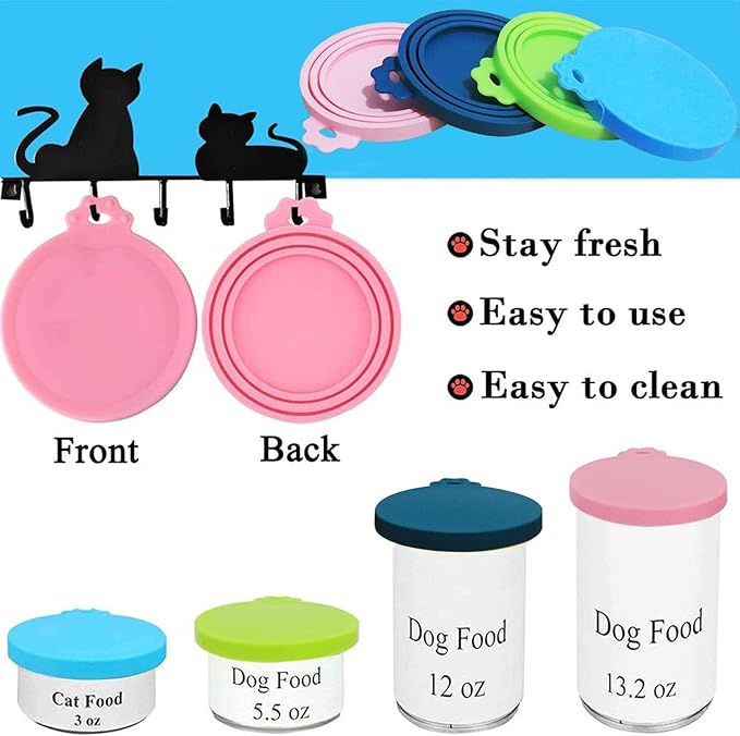 Can Lids | 4 Pack | Universal BPA Free Silicone Pet Food Can Covers | Fit Most - Image 2