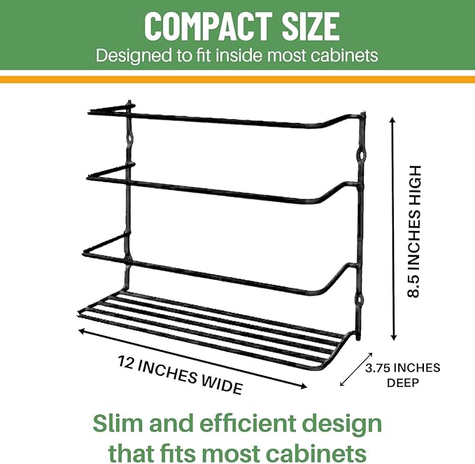 Evelots Kitchen Wrap Organizer - Image 7