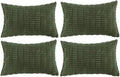 Fancy Homi 4 Packs Boho Olive Green Decorative Throw Pillow Covers 14x24 Inch by Fancy+Homi