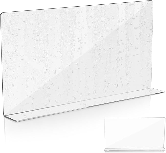 PRETYZOOM Acrylic Sink Water Splash Guard, 15.7x8 Inches Sink Splash Guards by PRETYZOOM