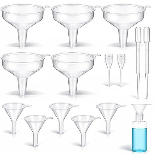 14 PCS Small Funnel for Filling Small Bottles Mini Funnels Clear Plastic Tiny by Unknown