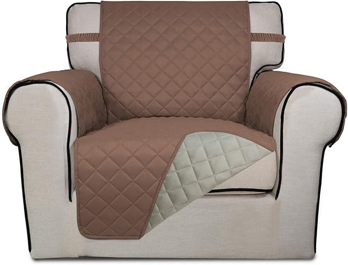 PureFit Reversible Quilted Sofa Cover, Water Resistant Slipcover Furniture by PureFit