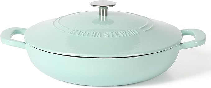 Martha Stewart Gatwick 3.5-Quart Enameled Cast Iron Dutch Oven Braiser – Martha by MarthaStewart
