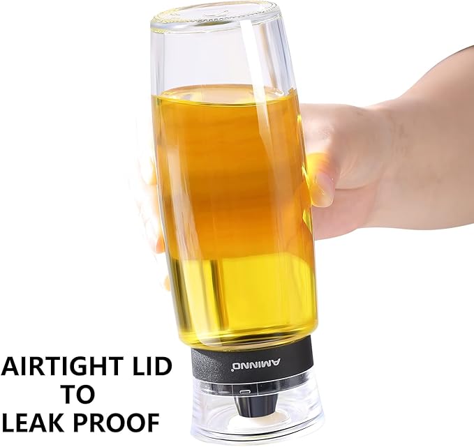 Oil and Vinegar Dispenser 2 Pack, Olive Oil and Vinegar Cruet Dispenser Bottle - Image 4