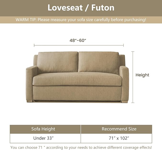 MYSKY HOME Couch Covers for 2 Cushion Couch Sectional Sofa, L Shape Sofa - Image 5