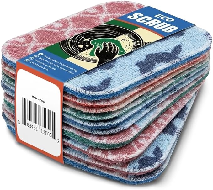 Amarelle GEN II Reusable Dish Scrubbers, Dual-Sided Heavy Duty Scouring Pads by Amarelle