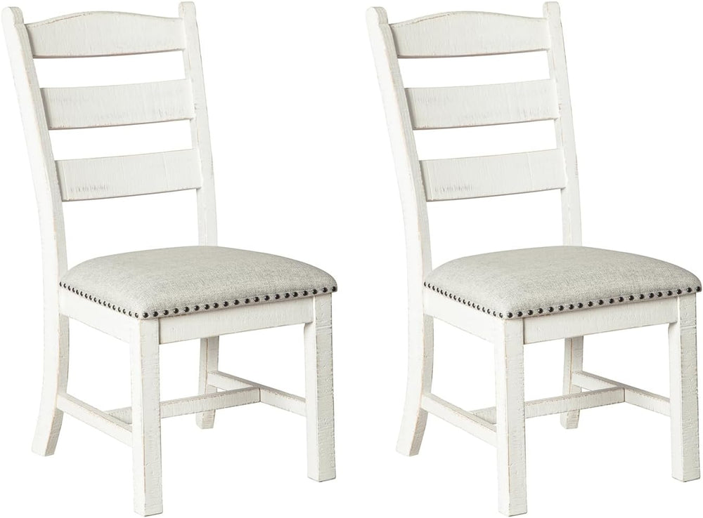 Signature Design by Ashley Valebeck Farmhouse Cushioned Dining Chair, 2 Count...