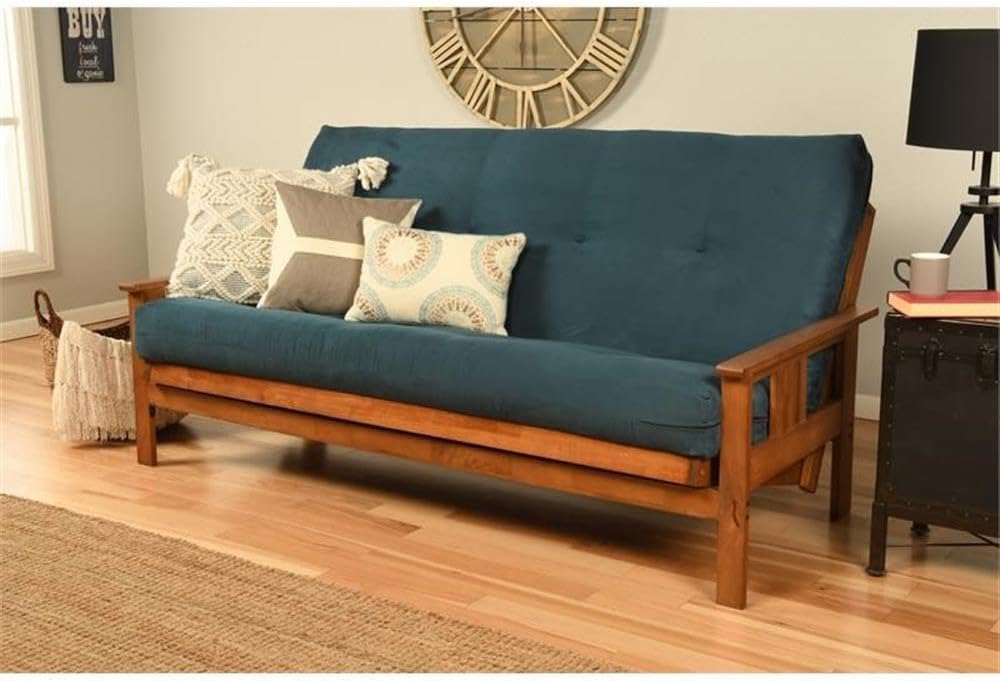 Kodiak Furniture Cotton and Foam Full-Size Futon 7" Mattress in Suede Bl...