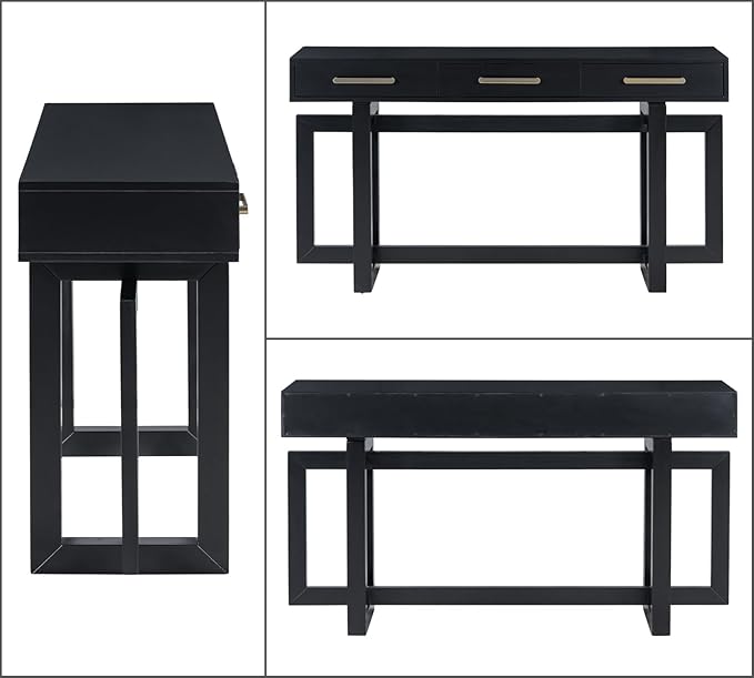 Merax 57” Entryway Console Sofa Table with Storage Drawers, Long Narrow Behin...
