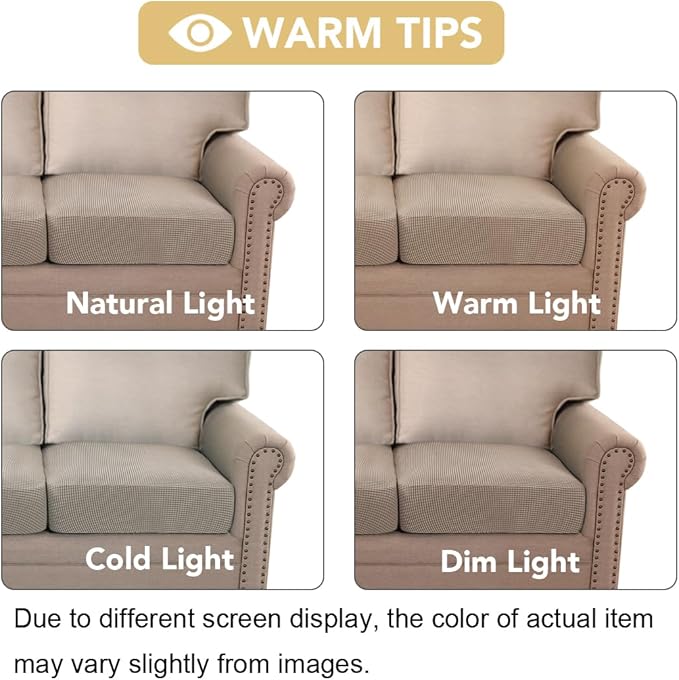 H.VERSAILTEX High Stretch Individual Seat Cushion Covers Sofa Slipcovers Couch - Image 7