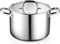 Cook N Home Stainless Steel Stockpot 8 Quart, Tri-Ply Clad Soup Pot by CookNHome