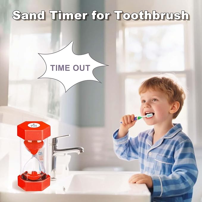 2 Minute Sand Timer Hourglass, Unbreakable Hexagon Plastic Sand Watch Reloj De - Image 7