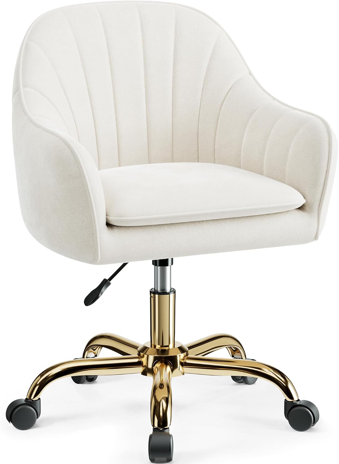 vanity chair with wheels, comfy home office desk, main product view
