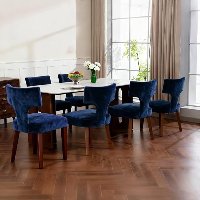Soft Padded Dining Chairs Set of 4, Modern Farmhouse Upholstered Chairs with ...