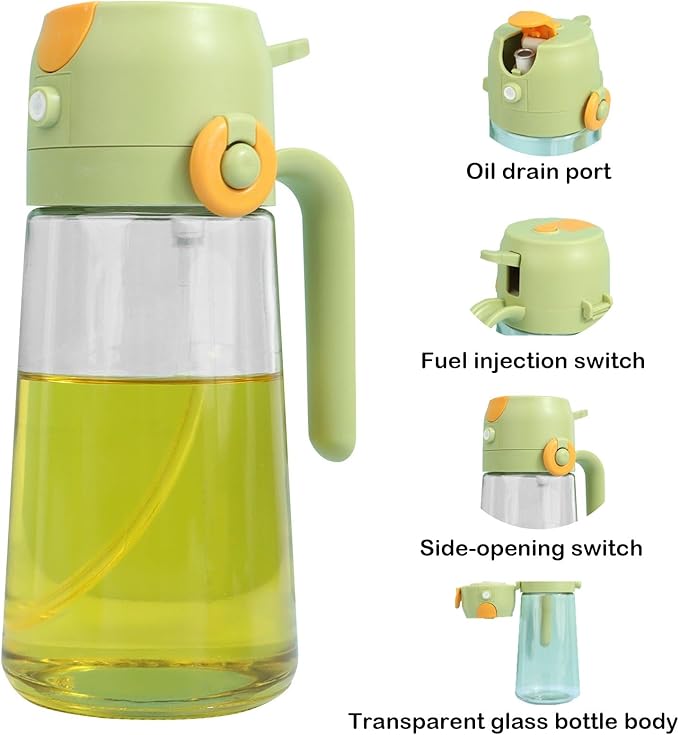 2 In 1 Oil Dispenser And Oil Sprayer, 16 Oz/470 Ml Oil Dispenser - Image 3