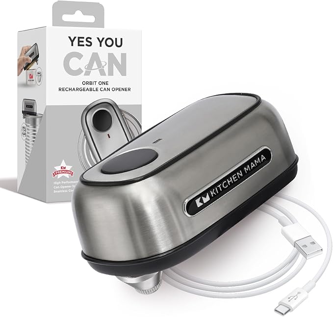 Kitchen Mama Orbit One Stainless Steel Rechargeable Electric Can Opener: by KitchenMama