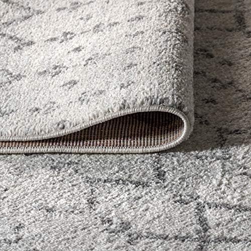 JONATHAN Y Boho Vintage Diamond Cream/Gray Indoor Area Rug 8X10 ft, Moroccan ...
