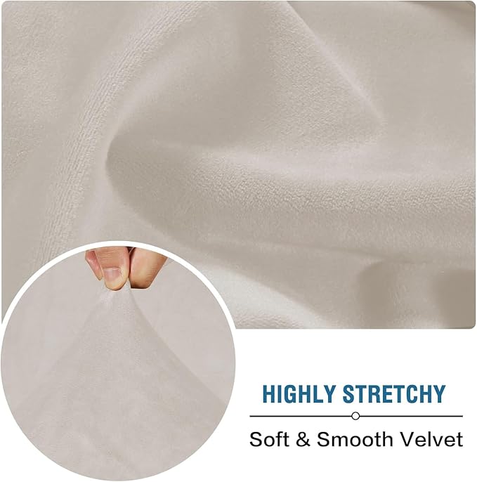 H.VERSAILTEX Velvet Stretch Couch Cushion Cover Plush Cushion Slipcover - Image 6