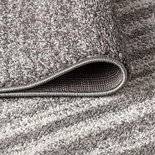 JONATHAN Y Aya Berber Stripe Geometric Gray/Cream Indoor Area Rug, 8x10, Cont...