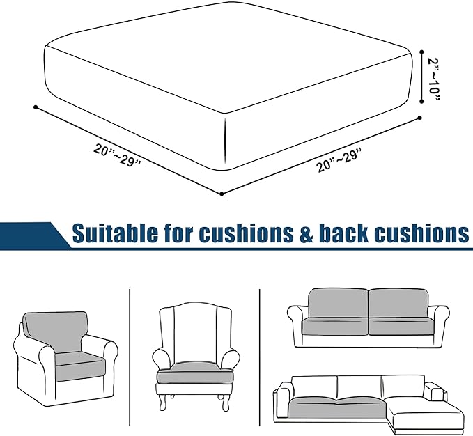 Water Repellent Sofa Couch Cushion Covers Sofa Seat Slipcover, Armchair - Image 4