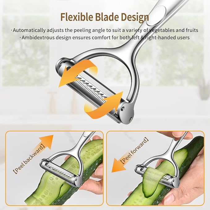 2 in 1 Ultra Sharp Julienne Peeler Vegetable Peeler - Image 4