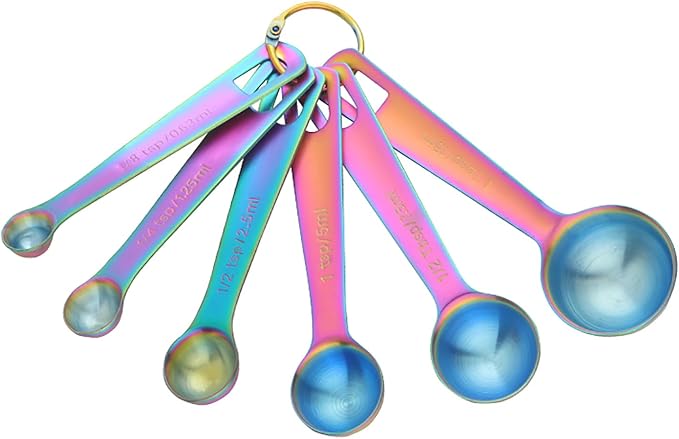 DOCBLACK Measuring Spoons, Heavy Duty 18/8 Stainless Steel Cue Measuring Spoons by BOCBLACKKITCHENACCESSORIES
