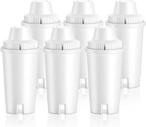 6 Pack Replacement for Brita® Water Filter Pitchers and Dispensers, Classic OB03 by Cabiclean