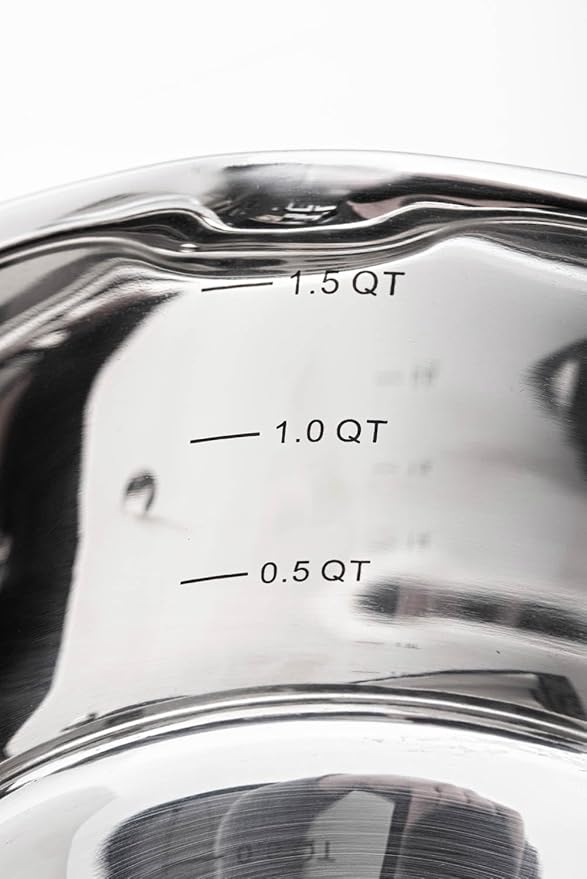 David Burke Stature Stainless Steel 1.75-Quart Sauce Pan - Image 4