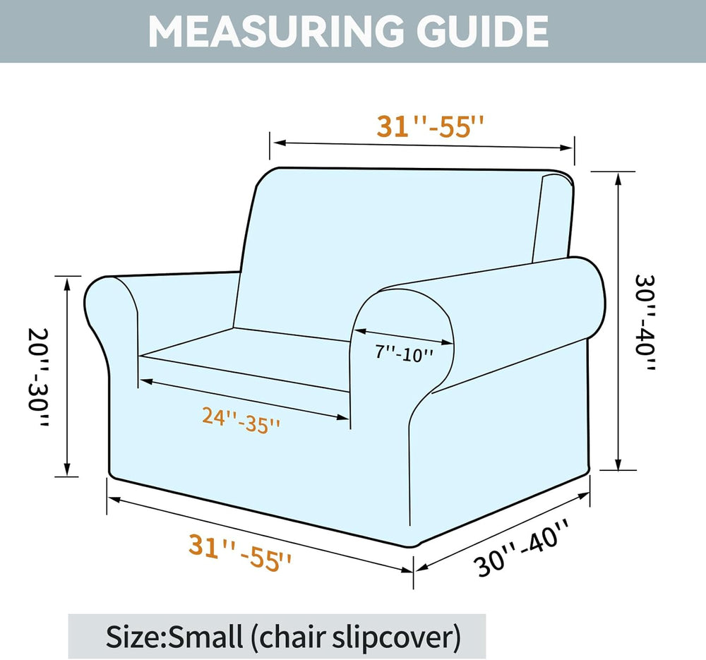 LURKA Stretch Chair Cover for Sofa, 1 Piece Armchair Slipcover, Brown