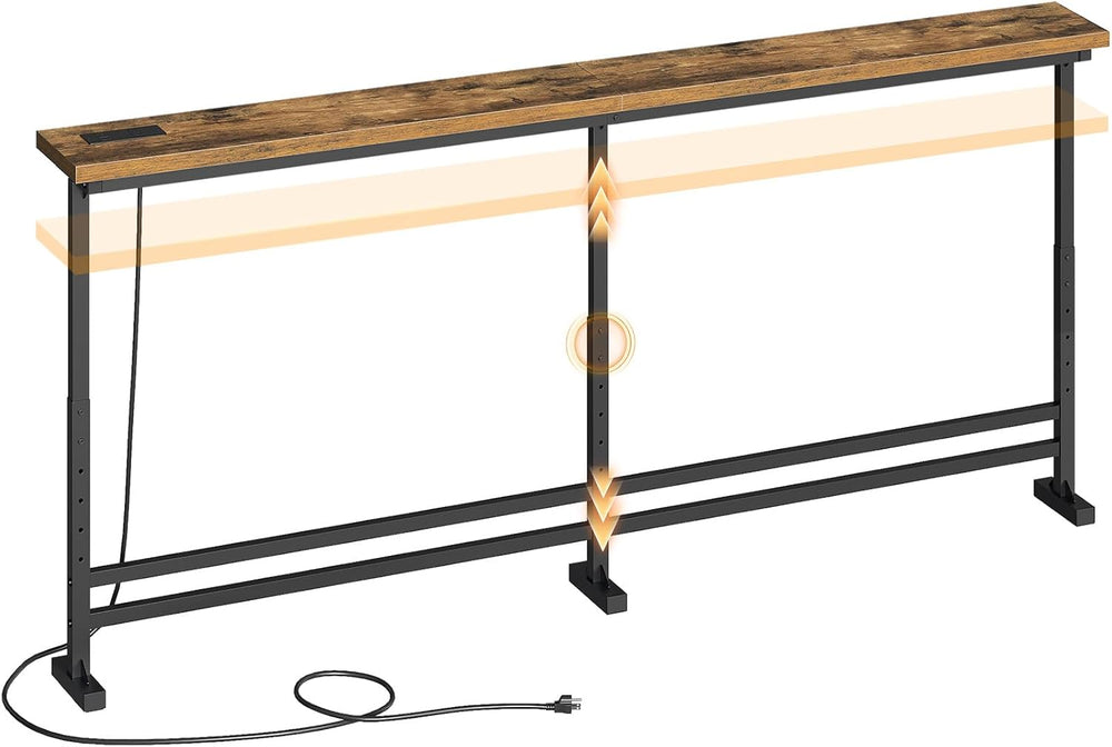 YATINEY 70.9" Console Table with Adjustable Height (27.6"-35.4&quot...