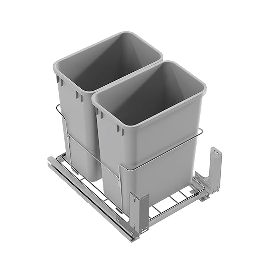 Dowell B18 Aluminum Base Wastebasket Pullout