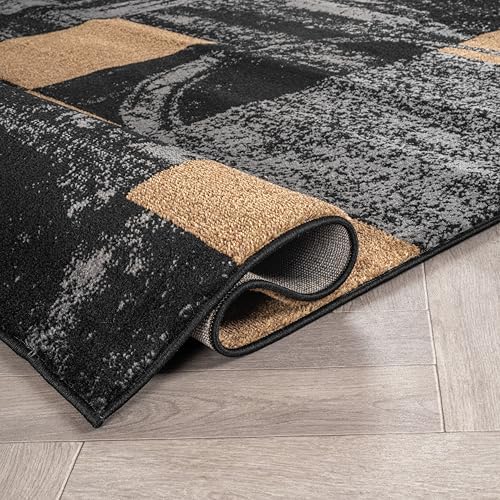 Rugshop Circle Design Contemporary Fade-Resistant Area Rug Jute 5'3"...