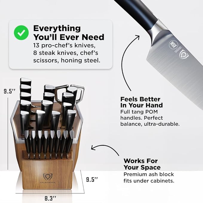 Dalstrong 24-Piece Knife Block Set — Forged German Steel, Steak Knives — - Image 5