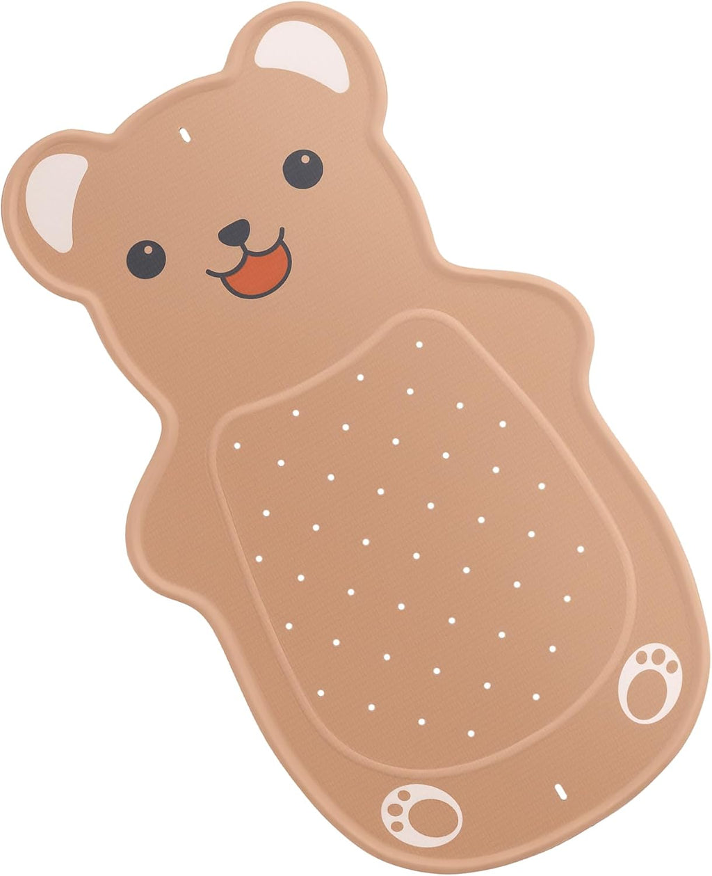 Kids Bathtub Mat Non Slip 30"x18" Soft Rubber Shower Mat for Kids | Baby Bath Mat for Tub, Bear Cartoon Design, 120+ Suction Cups, 40+ Drain Holes, Machine Washable Non-slip Tub Mat
