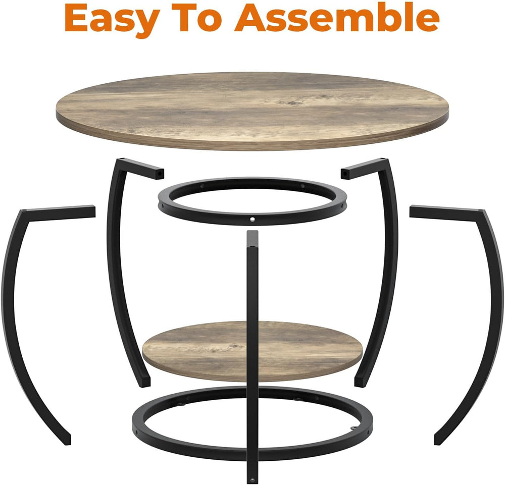 GreenForest Small Round Coffee Table Living Room