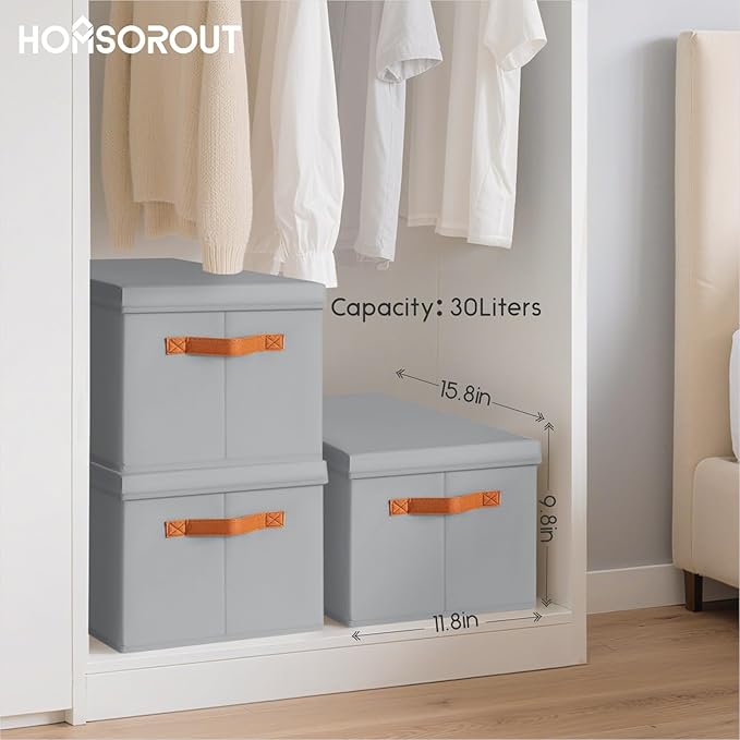 Homsorout Storage Bins with Lids