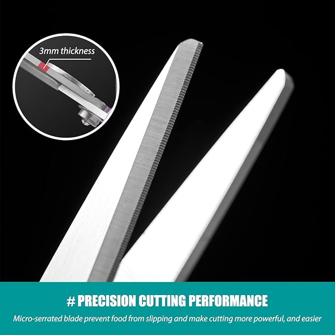 KUNIFU Kitchen Scissors, All Purpose Kitchen Shears, Heavy Duty Come Apart - Image 5