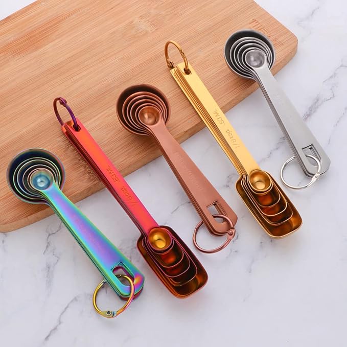 DOCBLACK 6PCS Measuring Spoons Set, Premium Heavy Duty Stainless Steel Metal - Image 8