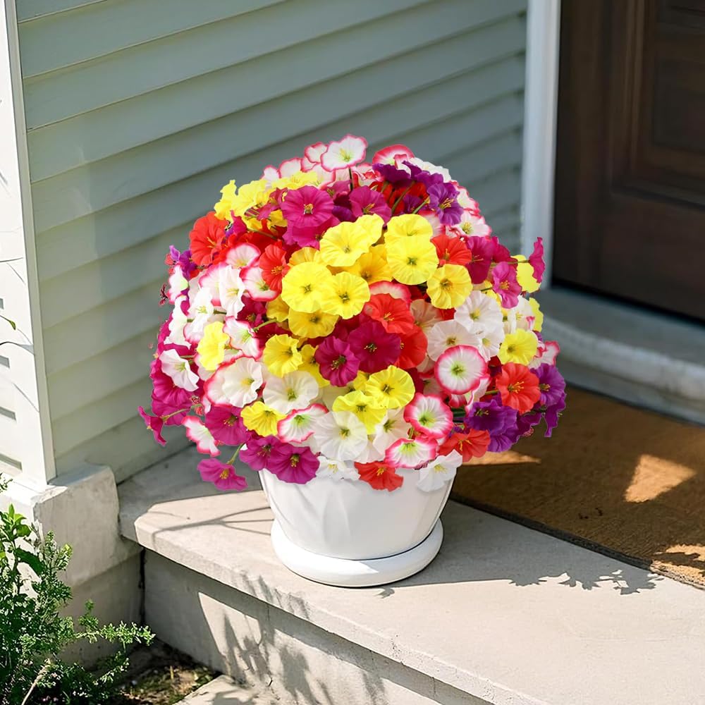 JEMONG Artificial Flowers 30 Bundles Outdoor UV Resistant Fake Daisy Flowers ...