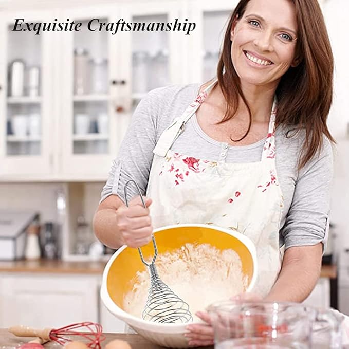 Stainless Steel Spring Coil Whisk Wire Whip Cream Egg Beater Gravy Cream Hand - Image 8