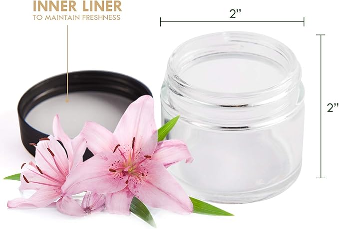 2oz Glass Jars 24 Pack, Hoa Kinh Mini Round Clear Glass Jars - Image 3