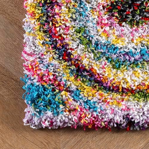 nuLOOM Kindra Multicolor Abstract Power Loomed Area Rug, 7' x 9'