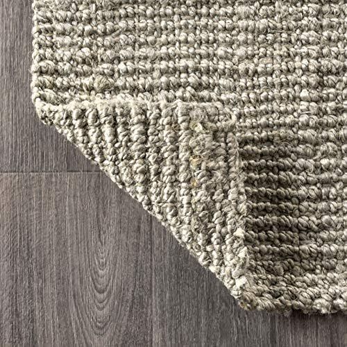JONATHAN Y Pata Hand Woven Chunky Jute Gray Indoor Area Rug, 6x9, Bohemian, R...