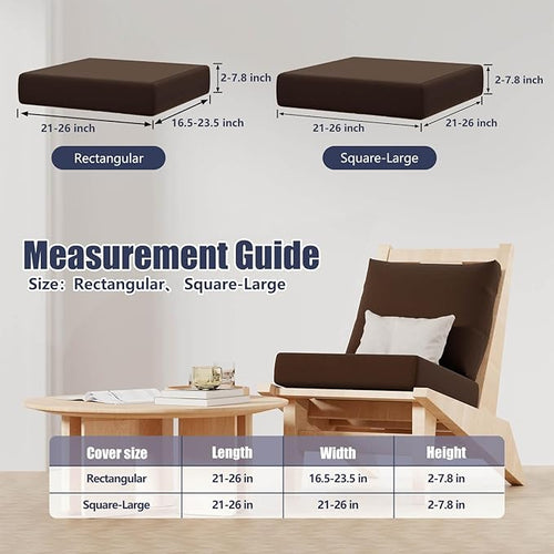 8Pcs Stretch Patio Cushion Covers, Outdoor Couch & Sofa Replacement Slipcovers - Image 2