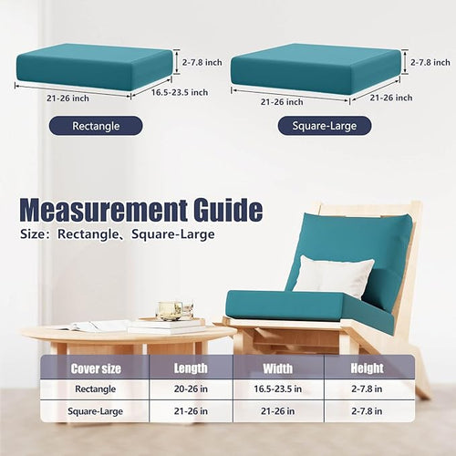 8Pcs Stretch Patio Cushion Covers, Outdoor Couch & Sofa Replacement Slipcovers - Image 2
