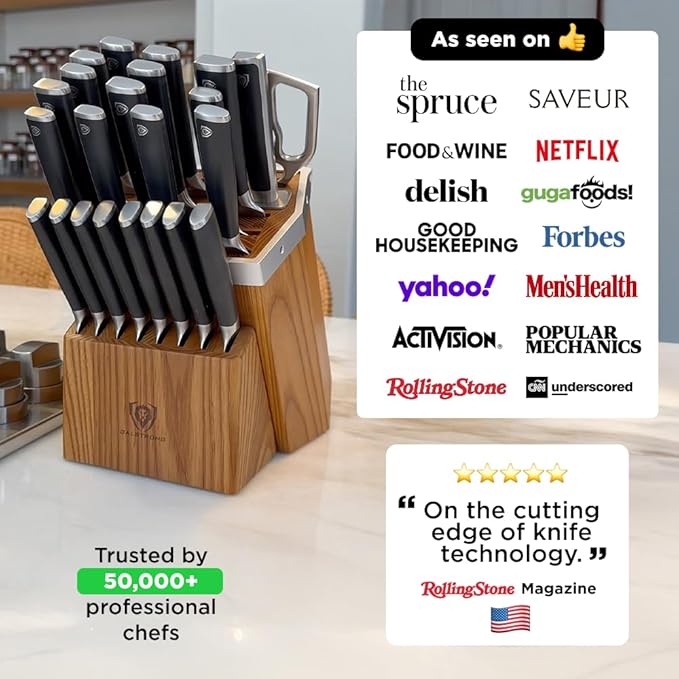 Dalstrong 24-Piece Knife Block Set — Forged German Steel, Steak Knives — - Image 2