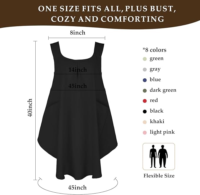 Apron for Women with Pocket Cotton Linen, Japanese Cross Back Apron for - Image 2