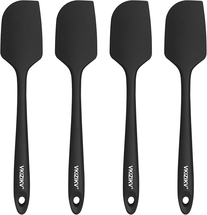 4 Pcs Silicone Spatula Set, 11.4 In, 600°F Heat Resistant Rubber Spatulas by Unknown